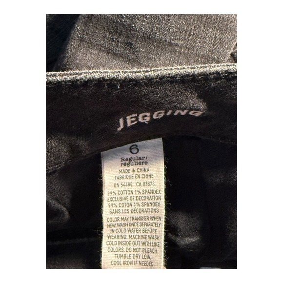 American Eagle Jeggings Womens Size 6 Stretch Black Wash Denim Pants - Picture 5 of 6